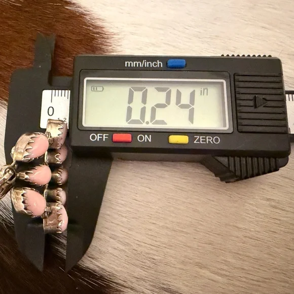 ❤️ Queen Pink Conch Navajo Style Statement 925 Dangle Chandelier Earrings 20.4Gm - Picture 12 of 12